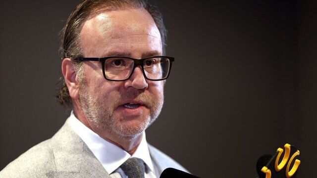 PFL (Professional Fighters League Europe) founder and president Donn Davis answers journalists questions during the Professional Fighters League Europe (PFL) event at the Accor Arena in Paris, on March 7, 2024.