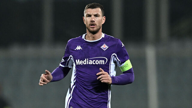 FLORENCE, ITALY - DECEMBER 11: Edin Dzeko of Fiorentina looks during the UEFA Conference League 2025/26 League Phase MD5 match between ACF Fiorentina and FC Dynamo Kyiv at Stadio Artemio Franchi on December 11, 2025 in Florence, Italy.