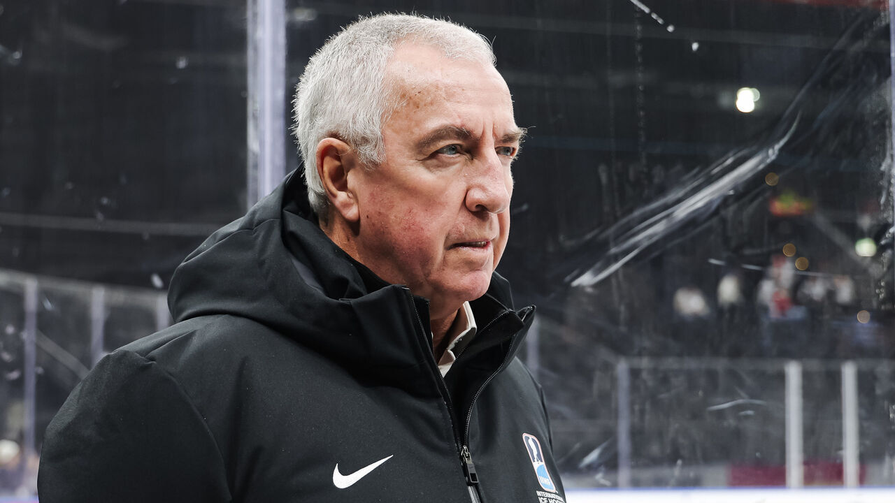 Luc Tardif, President of the International Ice Hockey Federation (IIHF), is seen during the Milan Hockey Finals of the Coppa Italia and Serie A final press conference at the Milano Santagiulia Ice Hockey Arena during the Cortina 2026 Winter Olympic Games Test Event in Milan, Italy, on January 11, 2026 .