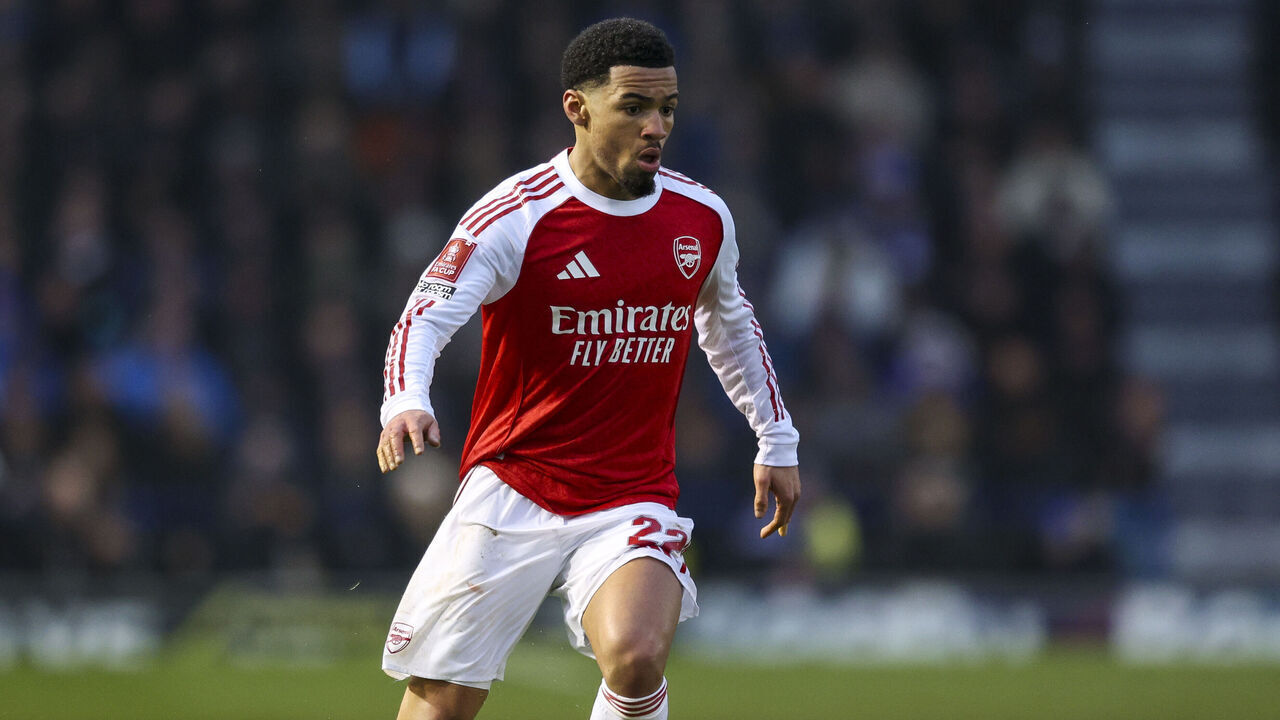 PORTSMOUTH, ENGLAND - JANUARY 11: Ethan Nwaneri of Arsenal during the Emirates FA Cup Third Round match between Portsmouth and Arsenal on January 11, 2026 in Portsmouth, England.