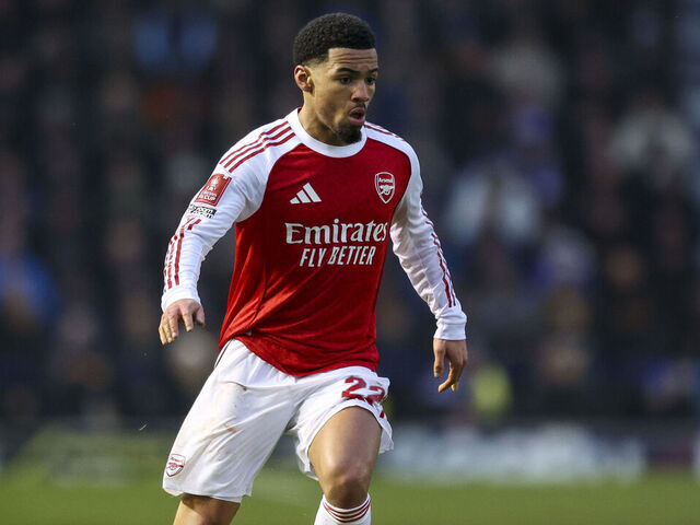 PORTSMOUTH, ENGLAND - JANUARY 11: Ethan Nwaneri of Arsenal during the Emirates FA Cup Third Round match between Portsmouth and Arsenal on January 11, 2026 in Portsmouth, England.
