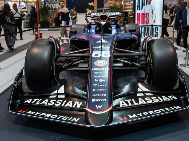MADRID, SPAIN - 2026/01/23: A Formula 1 car of Atlassian Williams Racing seen at the International Tourism Fair FITUR 2026 as Spain will host the 2026 Formula 1 Spanish Grand Prix scheduled for September 13. The 46th edition of FITUR showcases tourism trends and the newest travel technologies and destinations with Mexico as the partner country.
