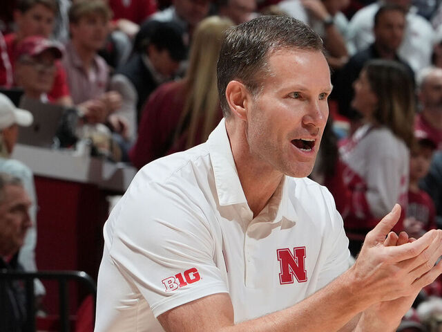 BLOOMINGTON, IN - JANUARY 10: Nebraska Cornhuskers coach Fred Hoiberg coaches on the sidelines against the Indiana Hoosiers on January 10, 2026, at Simon Skjodt Assembly Hall in Bloomington, Indiana.