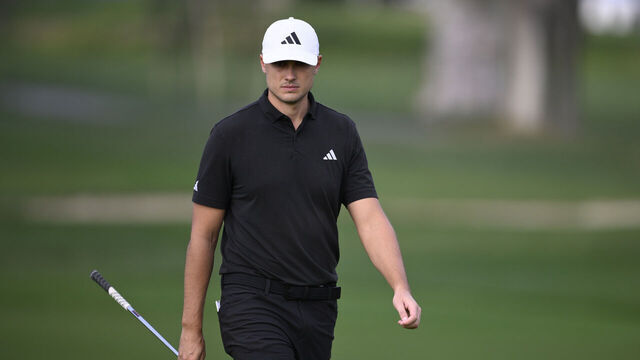 LA QUINTA, CALIFORNIA - JANUARY 22: Ludvig Åberg of Sweden wgduring the first round of The American Express 2026 at La Quinta Country Club on January 22, 2026 in La Quinta, California.