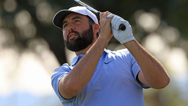 LA QUINTA, CALIFORNIA - JANUARY 25: Scottie Scheffler of the United States plays his shot from the sixth tee during the final round of The American Express 2026 at Pete Dye Stadium Course on January 25, 2026 in La Quinta, California.