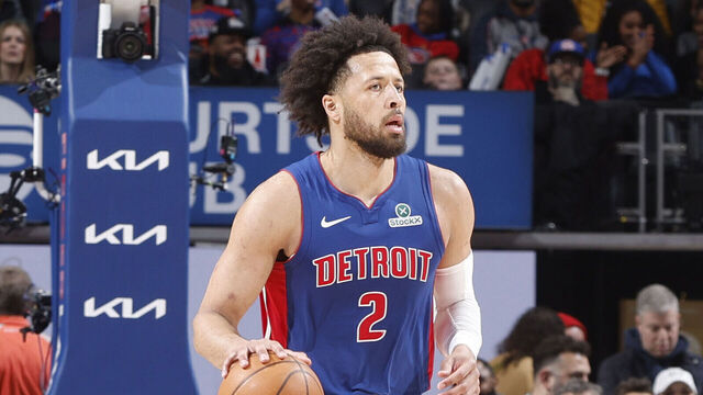 DETROIT, MI - JANUARY 25: Cade Cunningham #2 of the Detroit Pistons dribbles the ball during the game against the Sacramento Kings on January 25, 2026 at Little Caesars Arena in Detroit, Michigan. NOTE TO USER: User expressly acknowledges and agrees that, by downloading and/or using this photograph, User is consenting to the terms and conditions of the Getty Images License Agreement. Mandatory Copyright Notice: Copyright 2026 NBAE