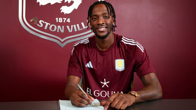 BIRMINGHAM, ENGLAND - JANUARY 27: Tammy Abraham of Aston Villa poses for a picture at Bodymoor Heath training ground on January 27, 2026 in Birmingham, England.
