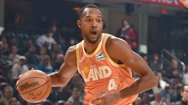 CLEVELAND, OH - JANUARY 26: Evan Mobley #4 of the Cleveland Cavaliers drives to the basket during the game against the Orlando Magic on January 26, 2026 at Rocket Arena in Cleveland, Ohio. NOTE TO USER: User expressly acknowledges and agrees that, by downloading and/or using this Photograph, user is consenting to the terms and conditions of the Getty Images License Agreement. Mandatory Copyright Notice: Copyright 2026 NBAE