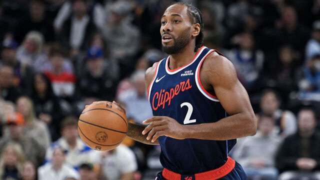 SALT LAKE CITY, UTAH - JANUARY 27: Kawhi Leonard #2 of the LA Clippers in action during the first half of a game against the Utah Jazz at Delta Center on January 27, 2026 in Salt Lake City, Utah.