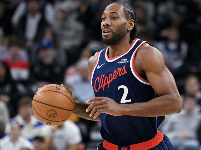 SALT LAKE CITY, UTAH - JANUARY 27: Kawhi Leonard #2 of the LA Clippers in action during the first half of a game against the Utah Jazz at Delta Center on January 27, 2026 in Salt Lake City, Utah.