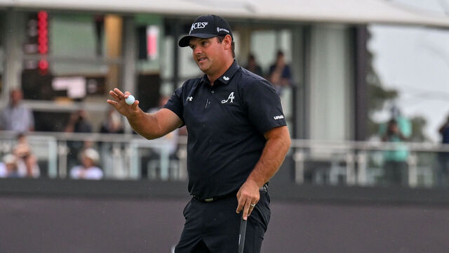 DUBAI, UNITED ARAB EMIRATES - JANUARY 25: American golfer Patrick Reed in action during the fourth and final round of the Hero Dubai Desert Classic 2026 at Emirates Golf Club in Dubai, United Arab Emirates on January 25, 2026.