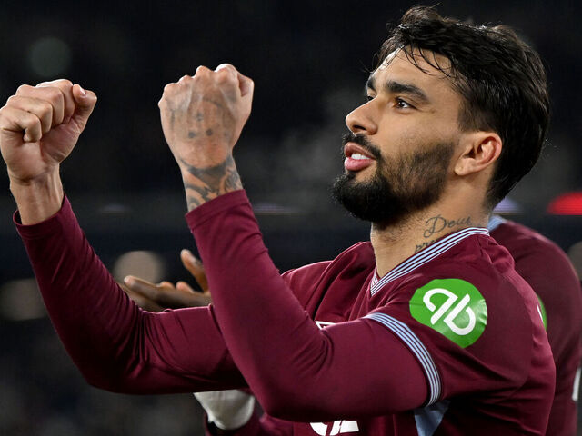 LONDON, ENGLAND - DECEMBER 30: Lucas Paqueta of West Ham United celebrates scoring his team's second goal from the penalty spot during the Premier League match between West Ham United and Brighton & Hove Albion at London Stadium on December 30, 2025 in London, England.