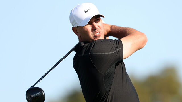 LA JOLLA, CALIFORNIA - JANUARY 29: Brooks Koepka of the United States plays his shot from the second tee during the first round of the Farmers Insurance Open 2026 at Torrey Pines South Course on January 29, 2026 in La Jolla, California.