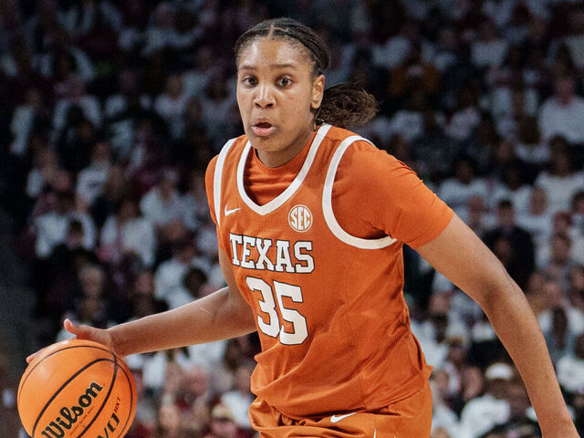 COLUMBIA, SOUTH CAROLINA - JANUARY 15: Madison Booker #35 of the Texas Longhorns plays against the South Carolina Gamecocks during their game at Colonial Life Arena on January 15, 2026 in Columbia, South Carolina.