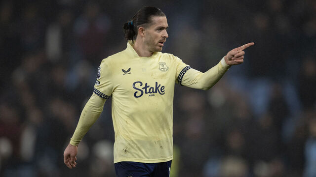 BIRMINGHAM, ENGLAND - JANUARY 18: Jack Grealish of Everton during the Premier League match between Aston Villa and Everton at Villa Park on January 18, 2026 in Birmingham, England.