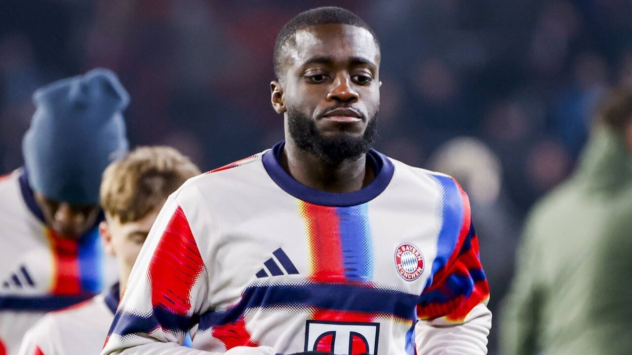 Eindhoven, Netherlands - January 28: Dayot Upamecano of FC Bayern Munchen looks on prior UEFA Champions League 2025/26 League Phase MD8 match between PSV Eindhoven and FC Bayern Munchen at PSV Stadion on January 28, 2026 in Eindhoven, Netherlands.