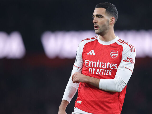 LONDON, ENGLAND - JANUARY 25: Mikel Merino of Arsenal during the Premier League match between Arsenal and Manchester United at Emirates Stadium on January 25, 2026 in London, England.