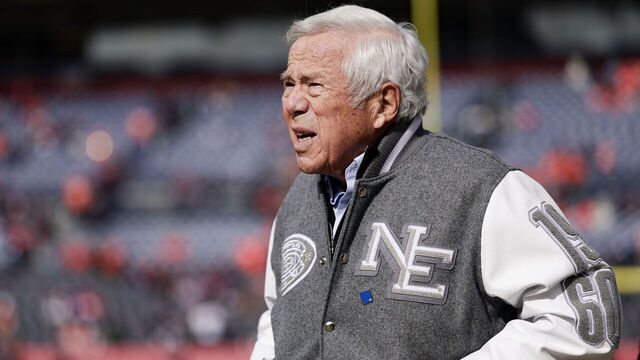 DENVER, COLORADO - JANUARY 25: Owner Robert Kraft of the New England Patriots stands on the field before the AFC Championship NFL football game against the Denver Broncos at Empower Field At Mile High on January 25, 2026 in Denver, Colorado.