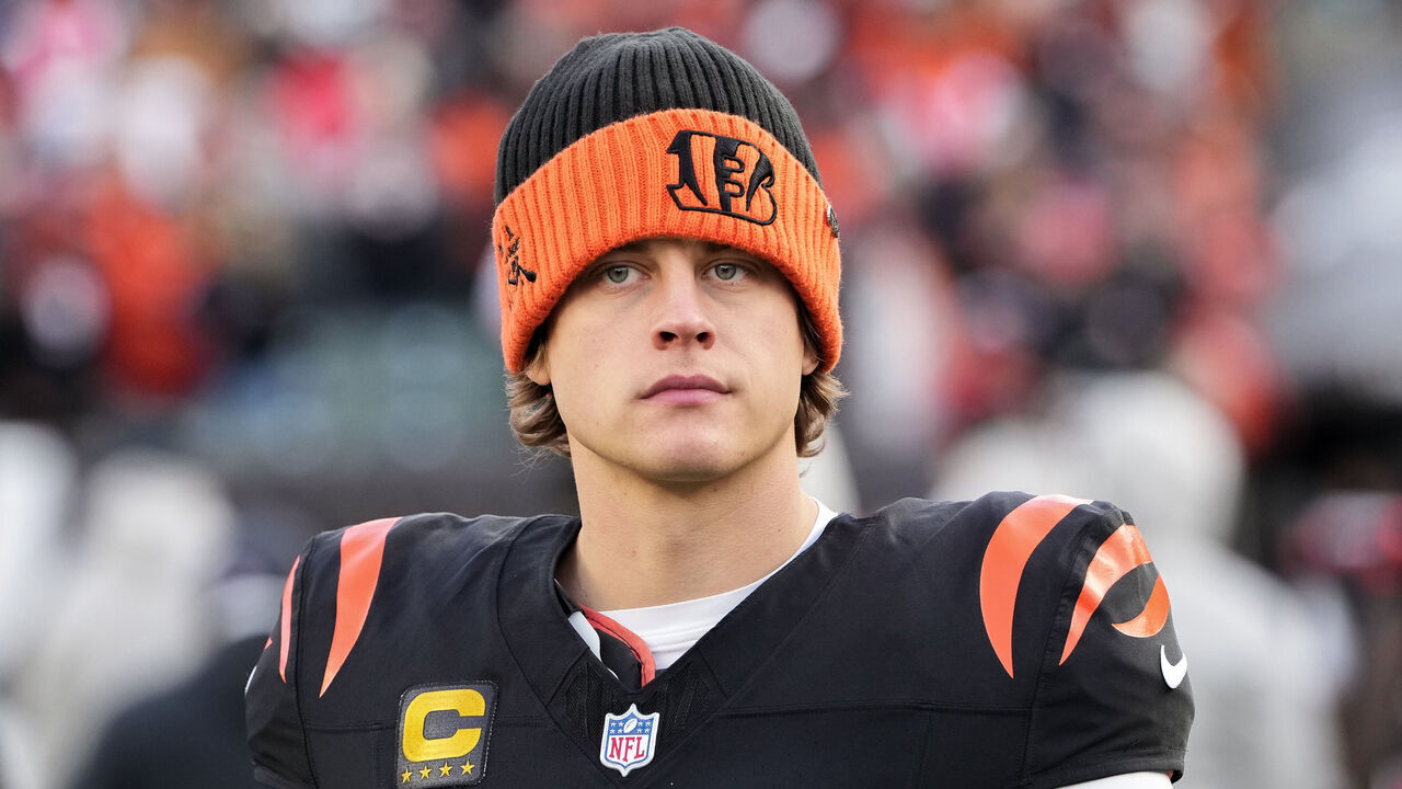 CINCINNATI, OHIO - JANUARY 04: Joe Burrow #9 of the Cincinnati Bengals looks on after losing to the Cleveland Browns 20-18 at Paycor Stadium on January 04, 2026 in Cincinnati, Ohio.