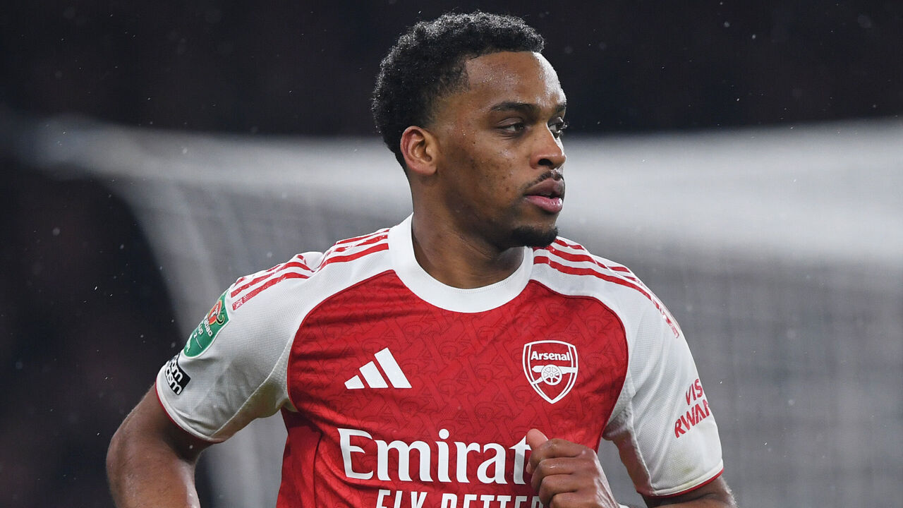 LONDON, ENGLAND - FEBRUARY 03: Jurrien Timber of Arsenal during the Carabao Cup Semi Final Second Leg match between Arsenal and Chelsea at Emirates Stadium on February 03, 2026 in London, England.