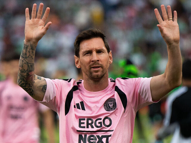Inter Miami F.C's Argentinian soccer player Lionel Messi at the Atanasio Girardot stadium moments prior to the Inter Miami F.C friendly match against Atletico Nacional in Medellin Colombia, January 31, 2026. (Photo by: Camilo Moreno/Long Visual Press/Universal Images Group via Getty Images)