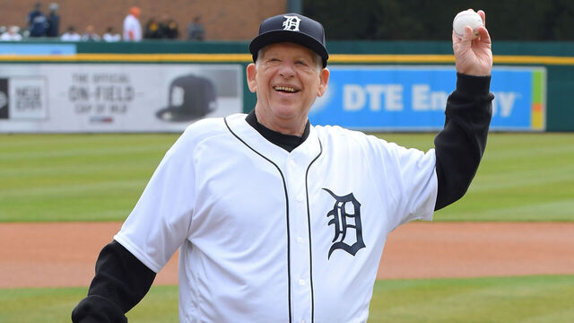 DETROIT, MI - MARCH 30: Former Detroit Tigers pitcher Mickey Lolich throws out the ceremonial first pitch prior to the Opening Day game between the Tigers and the Pittsburgh Pirates at Comerica Park on March 30, 2018 in Detroit, Michigan. The Pirates defeated the Tigers 13-10 in 13 innings.