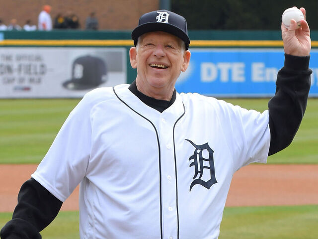 DETROIT, MI - MARCH 30: Former Detroit Tigers pitcher Mickey Lolich throws out the ceremonial first pitch prior to the Opening Day game between the Tigers and the Pittsburgh Pirates at Comerica Park on March 30, 2018 in Detroit, Michigan. The Pirates defeated the Tigers 13-10 in 13 innings.