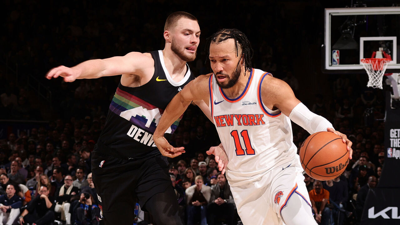 NEW YORK, NY - FEBRUARY 4: Jalen Brunson #11 of the New York Knicks drives to the basket during the game against the Denver Nuggets on February 4, 2026 at Madison Square Garden in New York City, New York. Mandatory Copyright Notice: Copyright 2026 NBAE