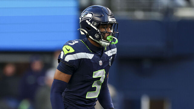 SEATTLE, WASHINGTON - JANUARY 25: Nick Emmanwori #3 of the Seattle Seahawks lines up before a play during the NFC Championship NFL football game against the Los Angeles Rams at Lumen Field on January 25, 2026 in Seattle, Washington.
