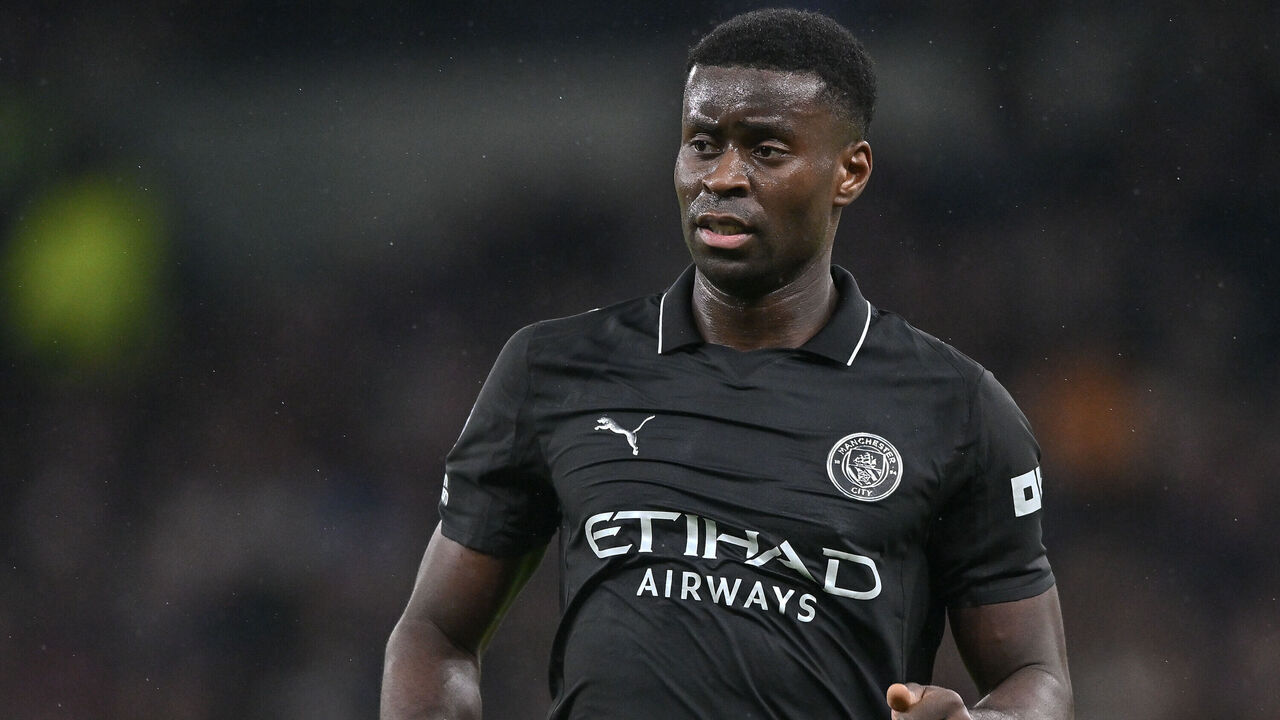 LONDON, ENGLAND - FEBRUARY 1: Marc Guehi of Manchester City during the Premier League match between Tottenham Hotspur and Manchester City at Tottenham Hotspur Stadium on February 1, 2026 in London, England.
