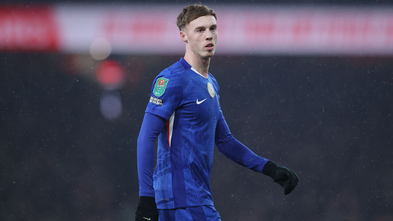 LONDON, ENGLAND - FEBRUARY 03: Cole Palmer of Chelsea during the Carabao Cup Semi Final Second Leg match between Arsenal and Chelsea at Emirates Stadium on February 03, 2026 in London, England.