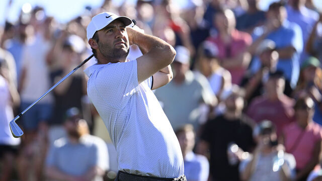 SCOTTSDALE, ARIZONA - FEBRUARY 06: Scottie Scheffler of the United States plays his shot from the seventh tee during the second round of the WM Phoenix Open 2026 at TPC Scottsdale on February 06, 2026 in Scottsdale, Arizona.