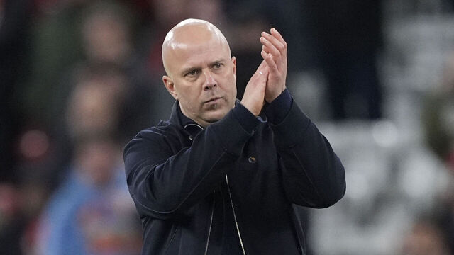 Liverpool manager Arne Slot at the fianl whistle after during the Premier League match at Anfield, Liverpool. Picture date: Sunday February 8, 2026.