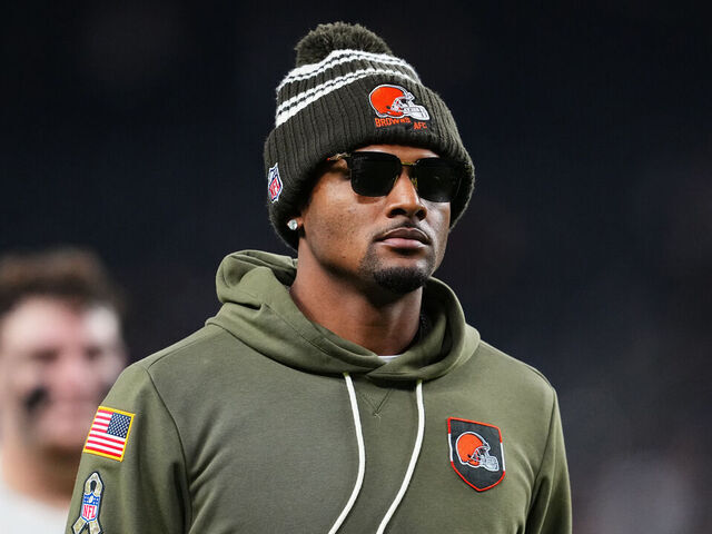 LAS VEGAS, NEVADA - NOVEMBER 23: Deshaun Watson #4 of the Cleveland Browns walks off the field after a game against the Las Vegas Raiders at Allegiant Stadium on November 23, 2025 in Las Vegas, Nevada. The Browns defeated the Raiders 24-10.