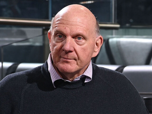INGLEWOOD, CA - JANUARY 22: Steve Ballmer looks on during the game between the Los Angeles Lakers and LA Clippers on January 22, 2026 at Intuit Dome in Los Angeles, California. NOTE TO USER: User expressly acknowledges and agrees that, by downloading and/or using this Photograph, user is consenting to the terms and conditions of the Getty Images License Agreement. Mandatory Copyright Notice: Copyright 2026 NBAE