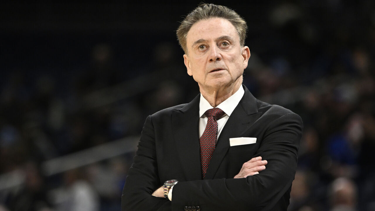 CHICAGO, ILLINOIS - FEBRUARY 03: Head coach Rick Pitino of the St. John's Red Storm looks on during the first half of a game between the DePaul Blue Demons and the St. John's Red Storm at Wintrust Arena on February 03, 2026 in Chicago, Illinois.