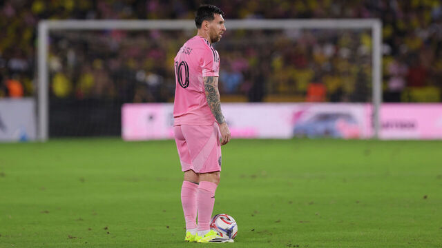 GUAYAQUIL, ECUADOR - FEBRUARY 7: Lionel Messi of Inter Miami looks on during a friendly match between Barcelona SC and Inter Miami at Estadio Monumental Isidro Romero Carbo on February 7, 2026 in Guayaquil, Ecuador.