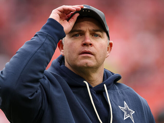 LANDOVER, MARYLAND - DECEMBER 25: Linebackers coach Dave Borgonzi of the Dallas Cowboys looks on before the NFL game against the Washington Commanders at Northwest Stadium on December 25, 2025 in Landover, Maryland.