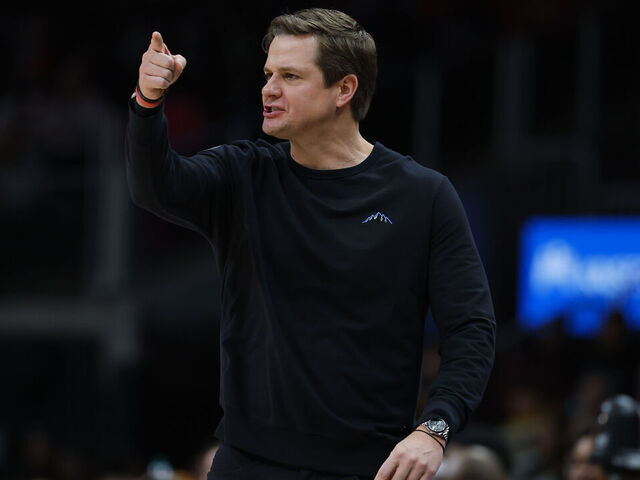 ATLANTA, GEORGIA - FEBRUARY 5: Head coach Will Hardy of the Utah Jazz reacts during the third quarter against the Atlanta Hawks at State Farm Arena on February 5, 2026 in Atlanta, Georgia.
