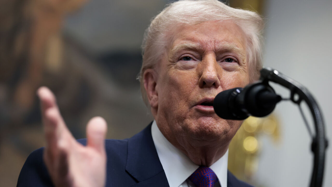 WASHINGTON, DC - FEBRUARY 12: U.S. President Donald Trump speaks alongside U.S. Environmental Protection Agency Administrator Lee Zeldin during an event to announce a rollback of the 2009 Endangerment Finding in the Roosevelt Room at the White House on February 12, 2026 in Washington, DC. The Trump administration will repeal the 2009 central scientific finding that allows the EPA to regulate climate-warming emissions.