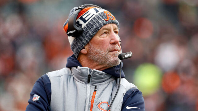 CINCINNATI, OH - DECEMBER 10: Head coach John Fox of the Chicago Bears looks on against the Cincinnati Bengals during the first half at Paul Brown Stadium on December 10, 2017 in Cincinnati, Ohio.