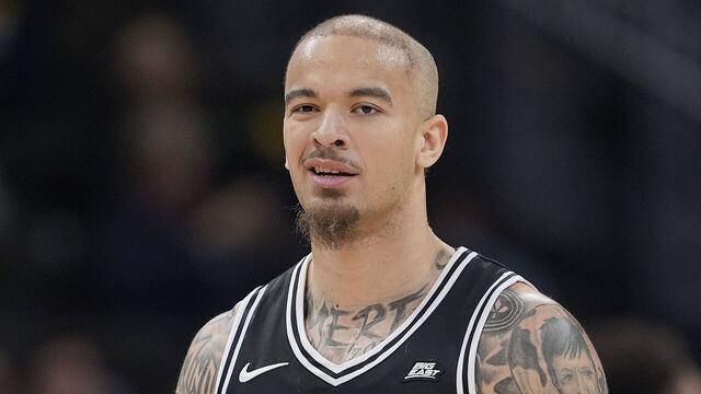 MILWAUKEE, WISCONSIN - JANUARY 19: Duncan Powell #31 of the Providence Friars react after being called for a technical foul against the Marquette Golden Eagles during the first half at Fiserv Forum on January 19, 2026 in Milwaukee, Wisconsin.