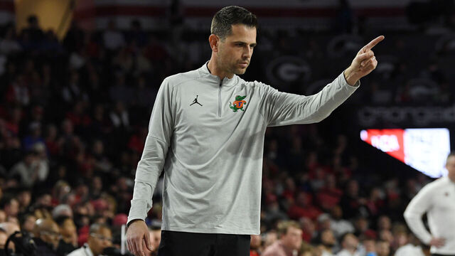 ATHENS, GA - FEBRUARY 11: Head coach Todd Golden of the Florida Gators reacts to action on the court during the college basketball game between the Florida Gators and the Georgia Bulldogs on February 11, 2026, at Stegeman Coliseum in Athens, GA.