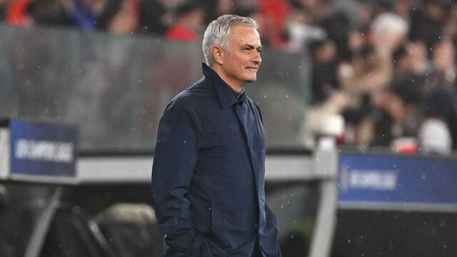 LISBON, PORTUGAL - JANUARY 28: Manager José Mourinho of SL Benfica reacts during the UEFA Champions League 2025/26 League Phase MD8 match between SL Benfica and Real Madrid C.F. at Estadio da Luz on January 28, 2026 in Lisbon, Portugal.