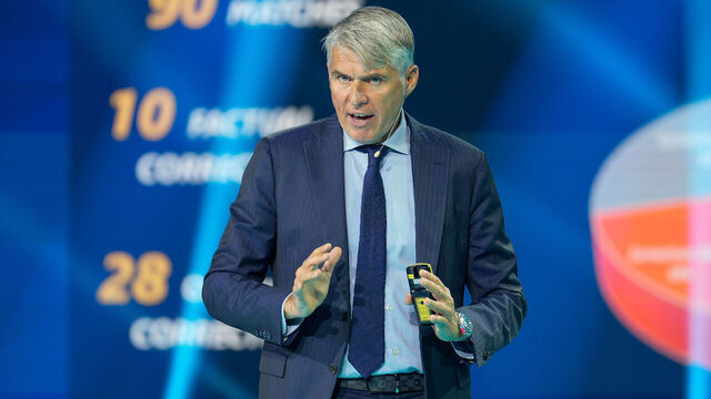 LISBON, PORTUGAL - 2025/10/09: Roberto Rosetti, UEFA Refereeing Director, addresses the audience during the second day of the Portugal Football Summit 2025 in Lisbon.