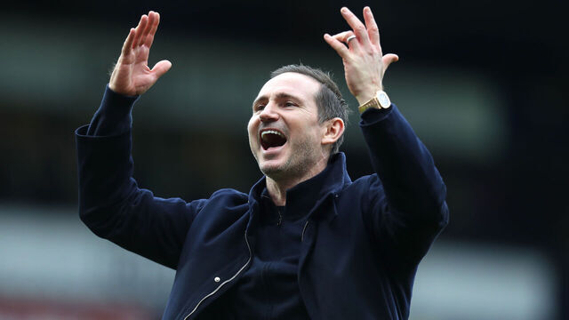 Coventry City head coach Frank Lampard celebrates in front of the fans following victory in the Sky Bet Championship match at The Hawthorns, West Bromwich. Picture date: Saturday February 21, 2026.