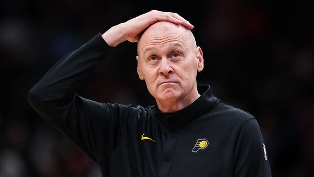 WASHINGTON, DC - FEBRUARY 20: Head coach Rick Carlisle of the Indiana Pacers looks on against the Washington Wizards during the second half at Capital One Arena on February 20, 2026 in Washington, DC.