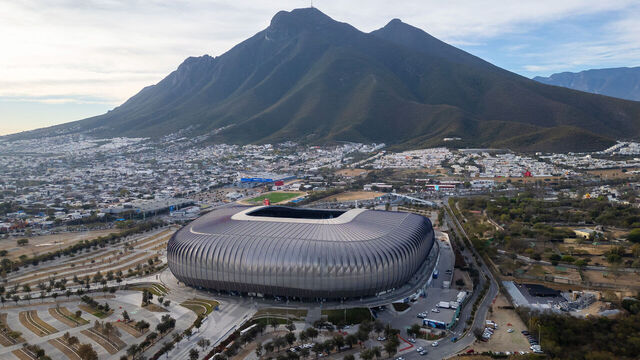 MONTERREY, MEXICO - FEBRUARY 17: Aerial view of Estadio Monterrey also known as BBVA Stadium, one of the venues for the 2026 FIFA World Cup at Monterrey Stadium on February 17, 2026 in Monterrey, Mexico.