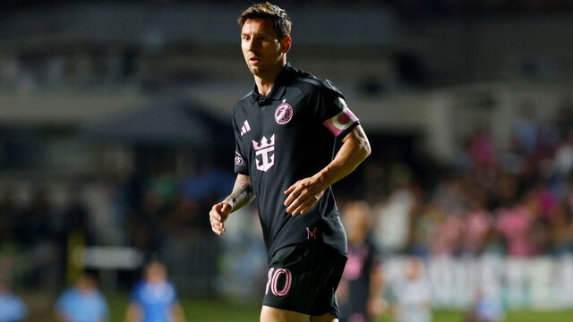 BAYAMON, PUERTO RICO - FEBRUARY 26: Lionel Messi of Inter Miami looks on during a friendly game between Independiente del Valle and Inter Miami at Juan Ramon Loubriel on February 26, 2026 in Bayamon, Puerto Rico.