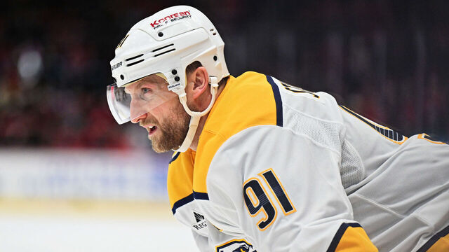 WASHINGTON, D.C. - FEBRUARY 05: Steven Stamkos #91 of the Nashville Predators skates against the Washington Capitals on February 05, 2026 at Capital One Arena in Washington, D.C.